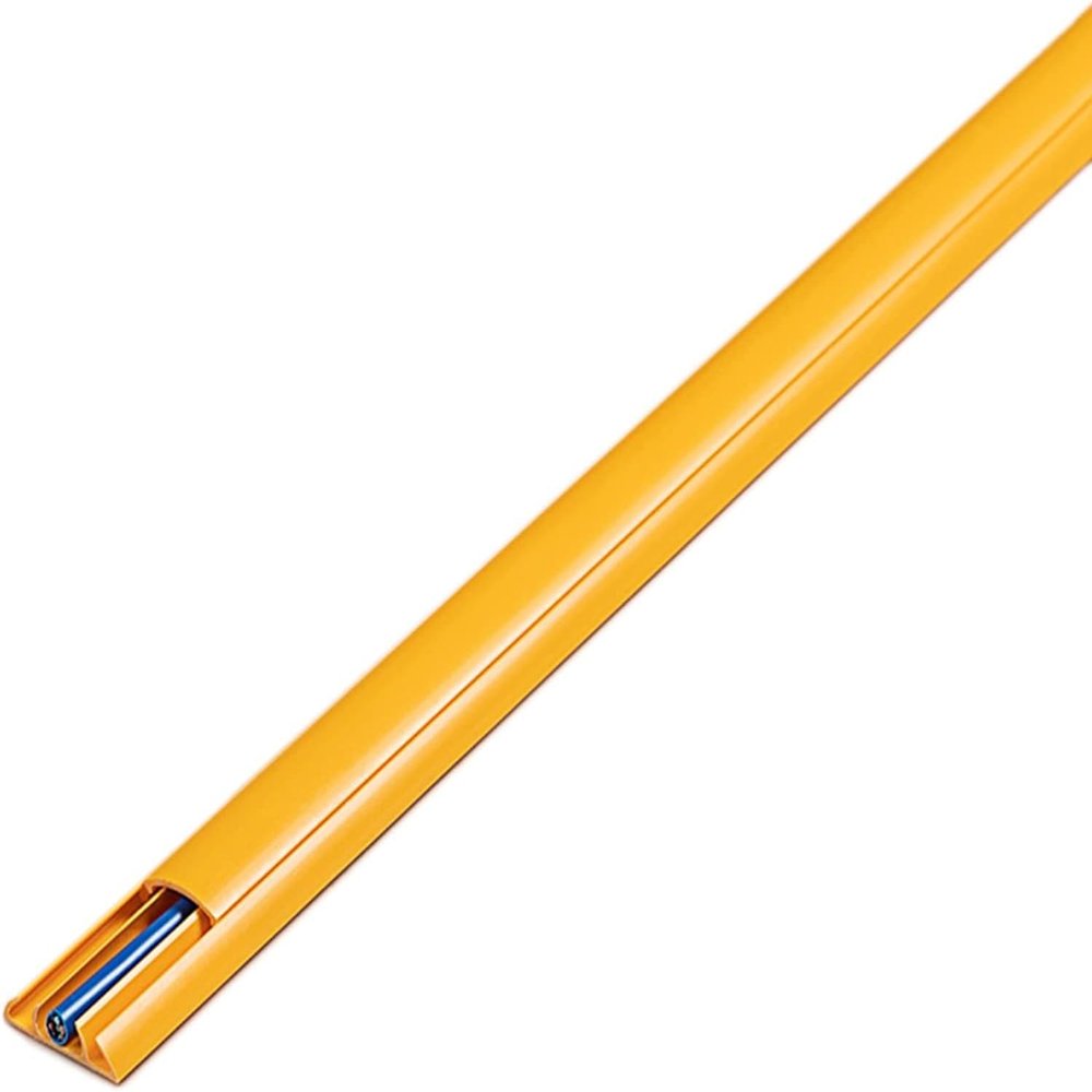 Cable Hiding Wall Cover, Durable Cable Trough/Wire Management/Wire Organiser Wire Forming Strip Self-Adhesive Floor Wire Hider D-Shape(A,Width88mm)