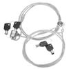 GAROZATION 4sets Rotatable Notebook Lock Security Cable Strong Material Easy to Carry Operate view 3