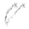 Single/Dual/Triple Monitor Stand Dual Monitor Mount for Most 17-30" Screens, Each Arm Holds Max 19.8lbs, Dual Monitor Desk Mount Arm with Height-Adjustable/Tilt/Swivel/Rotate Monitor Mount Arm(White) view 1