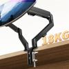 Single/Dual/Triple Monitor Stand Dual Monitor Mount for Most 17-30" Screens, Each Arm Holds Max 19.8lbs, Dual Monitor Desk Mount Arm with Height-Adjustable/Tilt/Swivel/Rotate Monitor Mount Arm(White) view 3