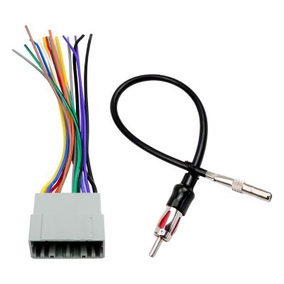 Car Radio Wiring Harness w/Antenna Adapter Connector Replacement for 70-6502 Fit for Dodge Ram 2002-2007 for Jeep 2003-2007 for Chrysler 2000-07 Aftermarket Install Stereo Cable Antenna Connector Plug