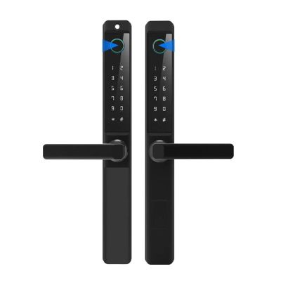 Waterproof Euro 85mm Mortise Ttlock App Wireless Aluminum Digital Smart Door Lock with Double-Sided Electric Fingerprint Reader