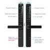 Waterproof Euro 85mm Mortise Ttlock App Wireless Aluminum Digital Smart Door Lock with Double-Sided Electric Fingerprint Reader view 2