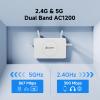 U-SPEED AC1200 WiFi Router Dual Band Wireless Internet Router, Speed Up to 1.2 Gbps, 4 x 1000 Mbps Gigabit Ethernet Ports, Bridge/Repeater Mode, Guest Network, IPV6, EasyMesh, Parental Controls view 2