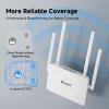 U-SPEED AC1200 WiFi Router Dual Band Wireless Internet Router, Speed Up to 1.2 Gbps, 4 x 1000 Mbps Gigabit Ethernet Ports, Bridge/Repeater Mode, Guest Network, IPV6, EasyMesh, Parental Controls view 4