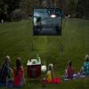 LARAKVEAKV Projector Screen Portable 16:10 4K Lightweight Carry Projection Screen Foldable Wrinkle-Free Durable Outdoor Screen Projector for Backyard Partying(84 inch 16:10) view 4