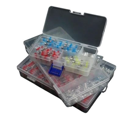 POWTAXBJGD Solder Seal Wire Connectors Boxed 3:1 Heat Shrink Insulated Electrical Wire Waterproof Butt Splice Terminals Connector Kit(250pcs with Boxed,1 Box)