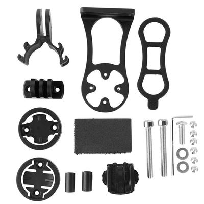 equlup Bikes Computer Mount, Metal Bikes Computer Mount GPS Bracket Holder Bikes Computer Mount Adapter Base Bikes Exterior Mount Base for Bikes Stem (Black)