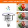 85W LED Light Bulb, Energy Efficient 3200K 5500K Adjustable Brightness E27 Mount Bulb with Remote Control for Photography Studio Home Warehouse Office Hotel (1 Pack) view 3