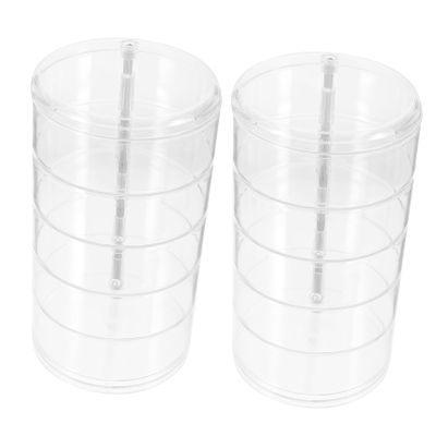 CIYODO Rotary Jewelry Organizer Box Cable Organizer Lid Plastic Jewelry Storage Box