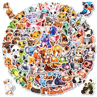 100pcs Cute Animal Stickers for Kids, Cartoon Animal Waterproof Vinyl Decal for Girl Teen Adult Water Bottle Laptop Phone Computer Skateboard Luggage Notebook (Cute Animal)