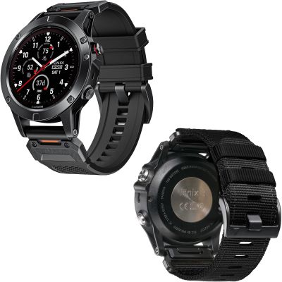 26mm Ultra Bands Designed for Garmin Fenix 8 51mm/Fenix 6X/Fenix 7X/Fenix 5X Plus/Fenix 6X Pro/Fenix 3/Fenix 3 HR/Tactix Delta,Quickfit 26 Watch Nylon Bands