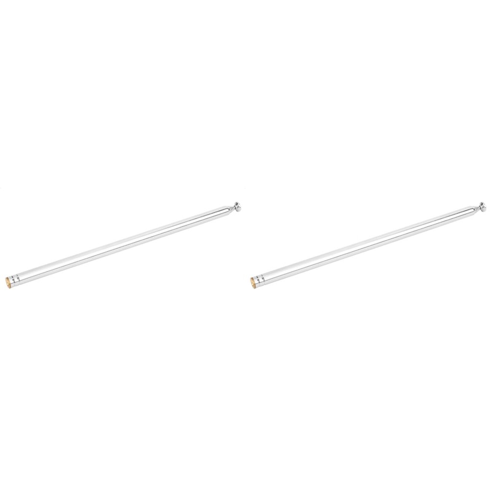2pcs Copper Rod Antenna 7 Section Telescopic Aerial for Radio Television Toy Car Universal AM FM Roof Radio Aerial Mast Includes Screws