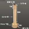 1/4" female To 1/8" Male 50 75 100 125 150mm Length Brass Nipple Cooling Fitting 1/2" view 2