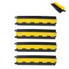 4 Packs Heavy Duty Cable Protector Ramp, 2 Channel 35200lbs Capacity Rubber Cable Ramps, Hose Ramp for Driveway, Traffic Speed Bump for Outdoor view 1