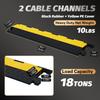 4 Packs Heavy Duty Cable Protector Ramp, 2 Channel 35200lbs Capacity Rubber Cable Ramps, Hose Ramp for Driveway, Traffic Speed Bump for Outdoor view 3
