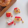 Keychain Charm Soft TPU Case Compatible with Apple AirPods 1 2 3 4 Pro Food Cool Fun Modern Special Unique Creative Bright Red Color Men Guys Boys Girls Kids (French Fries, for AirPods 4th 2024) view 4