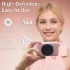 2025 New Digital Cameras,64MP Digital Camera with 64GB Memory Card,16X Zoom,2.8" Real HD Screen,Anti Shake,Easy to use Pocket Digital Camera for Kids and Gen Z,Compact Point-and-Shoot Camera view 2