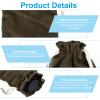 PATIKIL Soft Drawstring Lens Case, 9.84"x6.69"x0.28" Drawstring Lens Pouch, Camera Protective Handbag for Nikon DSLR Camera Lens, Brown view 3