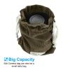 PATIKIL Soft Drawstring Lens Case, 9.84"x6.69"x0.28" Drawstring Lens Pouch, Camera Protective Handbag for Nikon DSLR Camera Lens, Brown view 4