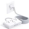 Extension Cord 15 Ft, HANYCONY Ultra Thin Flat Plug Power Strip with 3 Outlets 3 USB Ports (2 USB C), Wall Mount, Multi Plug Outlet Extender Desk Charging Station for Travel Dorm Room Essentials view 1