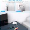 Extension Cord 15 Ft, HANYCONY Ultra Thin Flat Plug Power Strip with 3 Outlets 3 USB Ports (2 USB C), Wall Mount, Multi Plug Outlet Extender Desk Charging Station for Travel Dorm Room Essentials view 4