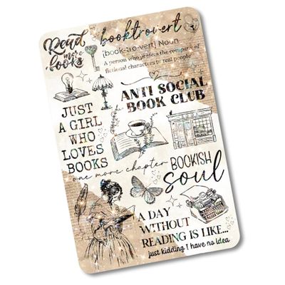 Clear Back Cover Insert for Kindle | Vintage Boho Kindle Insert for Clear Case | Kindle Decorating Accessories | Booktok Bookish Kindle Sticker Insert | Book Gifts (Kindle Paperwhite 10th Generation)