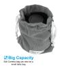 PATIKIL Soft Drawstring Lens Case, 9.84"x 6.69"x0.24" Drawstring Lens Pouch, Camera Protective Handbag for Nikon DSLR Camera Lens, Gray view 4