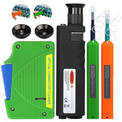 4-Piece Set Fiber Cleaning Tool kit Handheld Fiber Microscope 400x