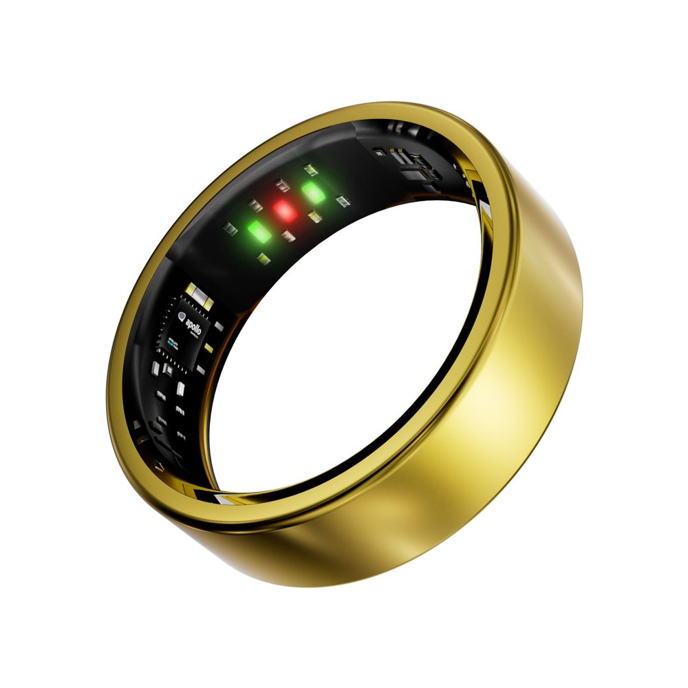 Victormont Vic Ring, Ultra-Light Titanium Smart Ring, 7-Day Battery Life, Fitness/Sleep/Stress Tracker for Women & Men, No APP Subscription Fees, IP68 Waterproof, iOS & Android Compatible(Gold, 8)