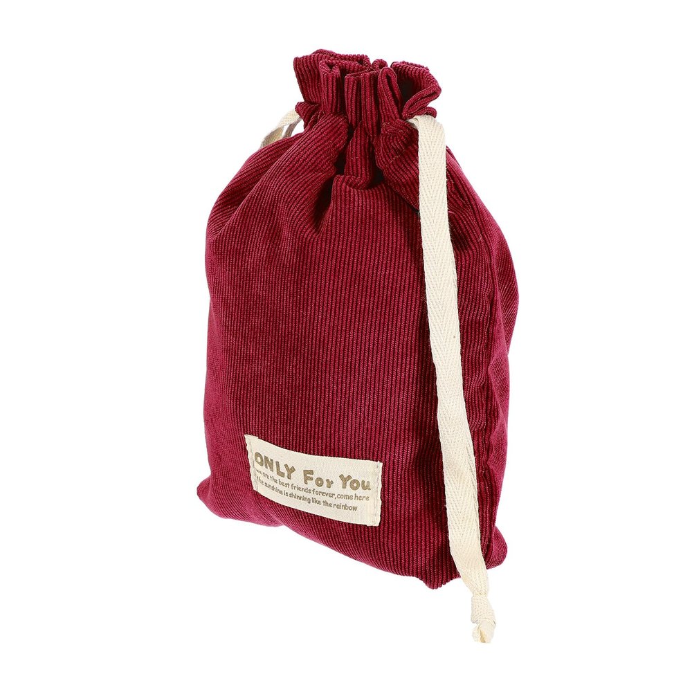 PATIKIL Soft Drawstring Lens Case, 9.84"x6.69"x0.24" Drawstring Lens Pouch, Camera Protective Handbag for Nikon DSLR Camera Lens, Wine Red