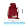 PATIKIL Soft Drawstring Lens Case, 9.84"x6.69"x0.24" Drawstring Lens Pouch, Camera Protective Handbag for Nikon DSLR Camera Lens, Wine Red view 2