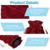 PATIKIL Soft Drawstring Lens Case, 9.84"x6.69"x0.24" Drawstring Lens Pouch, Camera Protective Handbag for Nikon DSLR Camera Lens, Wine Red view 3