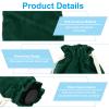 PATIKIL Soft Drawstring Lens Case, 9.84"x6.69"x0.24" Drawstring Lens Pouch, Camera Protective Handbag for Nikon DSLR Camera Lens, Dark Green view 3