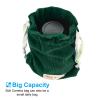 PATIKIL Soft Drawstring Lens Case, 9.84"x6.69"x0.24" Drawstring Lens Pouch, Camera Protective Handbag for Nikon DSLR Camera Lens, Dark Green view 4