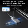 fanxiang SSD Enclosure with Cooling Fan, USB 3.2 Gen 2 (10 Gbps), M.2 NVME/SATA SSD Enclosure, USB Adapter/Reader, M.2 Enclosure, Supports M and B+M Keys and Size 2230/2242/2280 SSDs, MD85 view 4