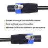 HBU Pack of 2 Speakon Cables 16 Feet - 2 Packs NL4FC 4 Pole SpeakOn to SpeakOn Cables - PA DJ 4 Conductor Studio, Stage Pro Audio Jack Wire with Twist Lock (16 Ft, 4 Conductors) view 3
