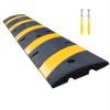 BESEA Rubber Speed Bumps for Driveway, 2 Pack 36" Speed Bump 2" High Heavy Duty Speed Humps for Road & Parking Lot, Portable Speed Bump with Reflectors, Bolts & Cable Channel (2PACK 72 in) view 1