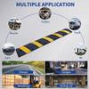 BESEA Rubber Speed Bumps for Driveway, 2 Pack 36" Speed Bump 2" High Heavy Duty Speed Humps for Road & Parking Lot, Portable Speed Bump with Reflectors, Bolts & Cable Channel (2PACK 72 in) view 3