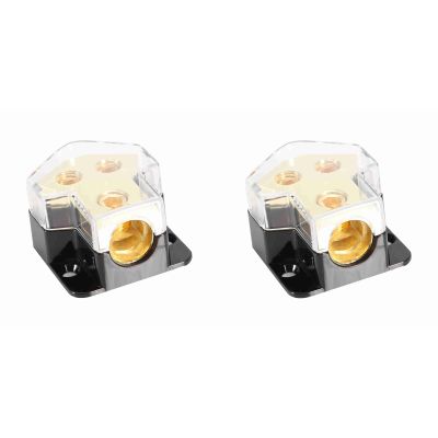 Car Power Ground Distribution Block, Car Audio Power Supply Distribution 1 * in 2 * 4GA Out Block Splitter