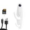 1080P Body Camera with 32GB SD Card, Mini Video Recorder Security Nanny Cam with Motion Detetion,Small Video Indoor Security Camera for Home/Office/Pet Monitor,No WiFi Needed No Audio-White view 1