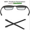 Mryok 2 Pairs Replacement Earsocks for Oakley Chamfer Squared OX8143 / Chamfer MNP OX8089 Sunglass - Black & Black view 2