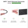Mryok 2 Pairs Replacement Earsocks for Oakley Chamfer Squared OX8143 / Chamfer MNP OX8089 Sunglass - Black & Black view 4