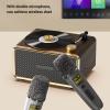 Retro Wooden Bluetooth Speaker, Vintage Portable Speaker HIFI Subwoofer Home Audio Speaker with Warm Ambient Light for Home, Office, Party view 3