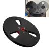 1/4 7 Inch Empty Tape Reel, 3 Holes 7inch Open Reel Sound Tape Empty Reel, Aluminum Alloy Universal for Reel to Reel, Takeup Reel, 3 Holes Empty Tape Reel for Recording (Black) view 4