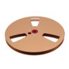 1/4 7 Inch Empty Tape Reel, 3 Holes 7inch Open Reel Sound Tape Empty Reel, Aluminum Alloy Universal for Reel to Reel, Takeup Reel, 3 Holes Empty Tape Reel for Recording (Gold) view 1