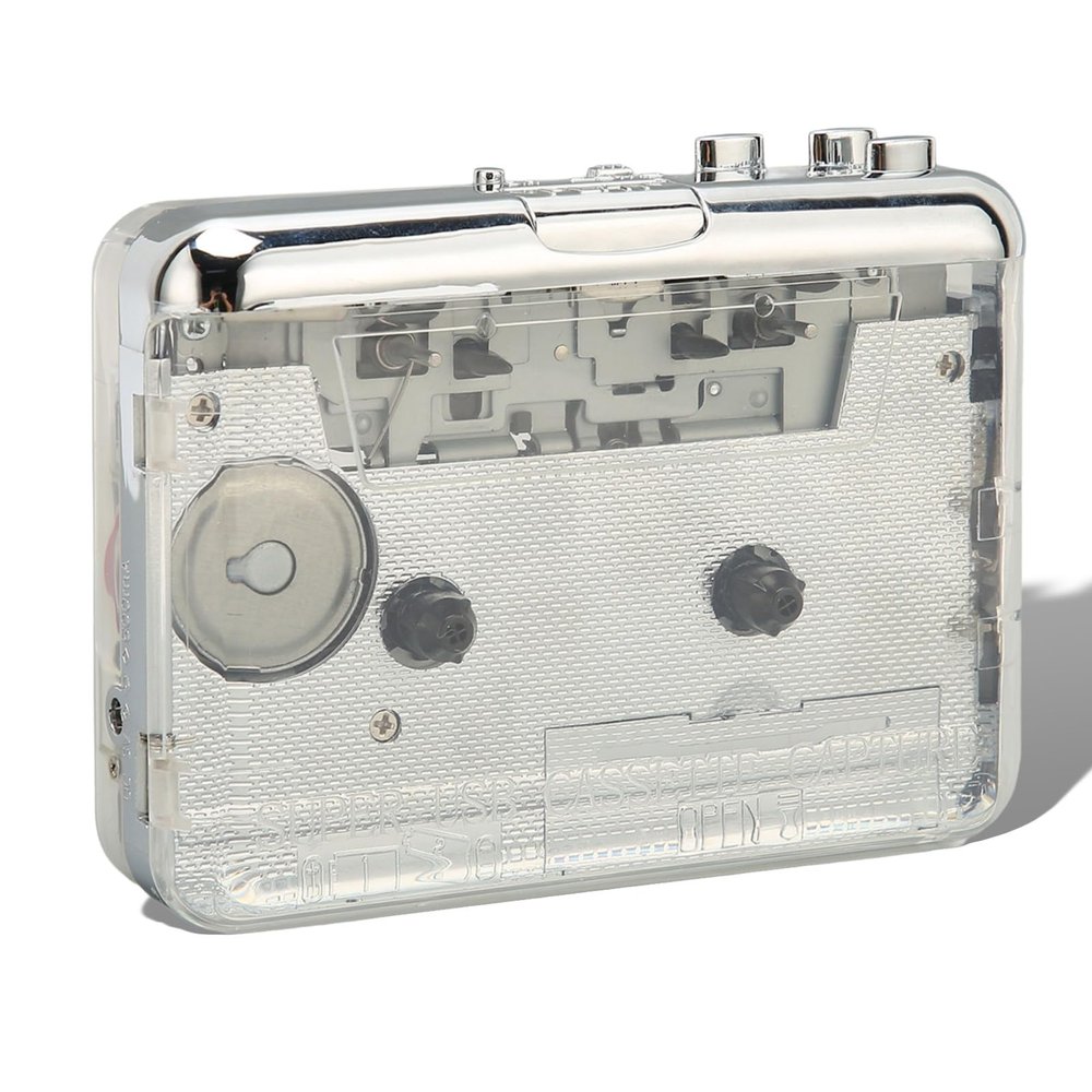 Portable Cassette Player, Cassette Tape Player, Multifunction Clear Stereo Sound FM Radio Cassette Player with 3.5mm Headphone Jack