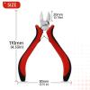 HOUSERAN 5-Pack 4" Wire Cutters, Spring Loaded Side Cutters for Jewelry Making, Flush Cut Pliers with Angled Design, Small Wire Cutters for DIY, Craft, Electronics, Repairing view 2