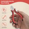 HOUSERAN 5-Pack 4" Wire Cutters, Spring Loaded Side Cutters for Jewelry Making, Flush Cut Pliers with Angled Design, Small Wire Cutters for DIY, Craft, Electronics, Repairing view 3