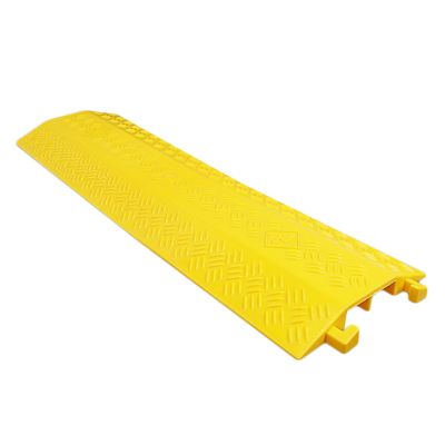 Rubber Speed Bump, Heavy Duty Speed Bump Cable Protected Ramp, Wear Resistant Driveway Bumper, Suitable for School Parking Lot Entrance